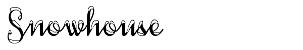 Snowhouse font