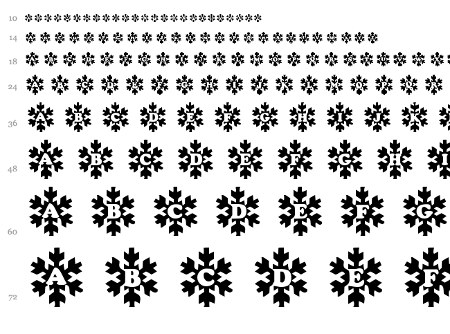 Snowy Caps font waterfall