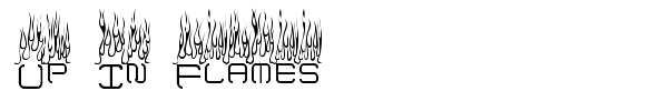 Up In Flames font preview