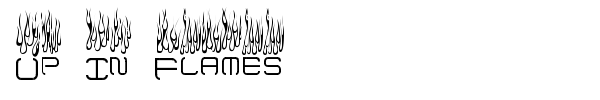 Up In Flames font preview