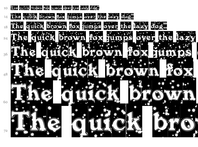 WinterNight font waterfall