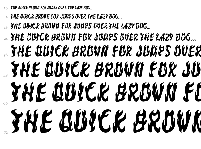 Yaki Goma font waterfall