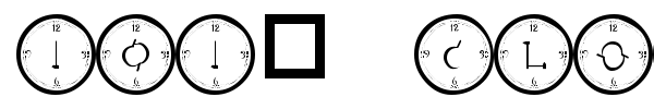 101! Clock Face font