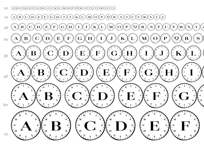 101! Compass font waterfall