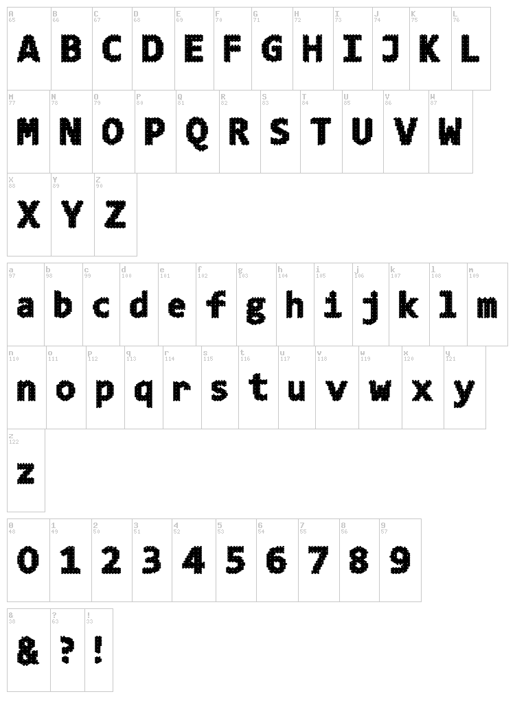 4K&A font map