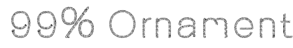 99% Ornament font
