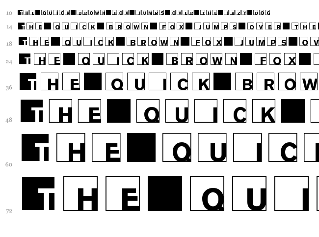 ABC Logos XYZ font waterfall