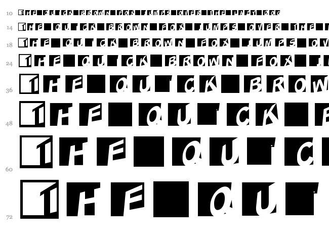 ABC Logos XYZ font waterfall