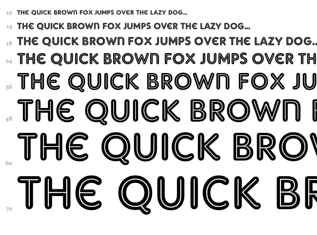 AdamGorry Inline + Lights font waterfall