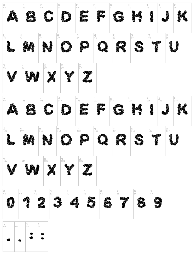Afterglow font map