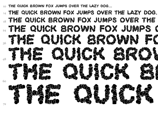 Afterglow font waterfall