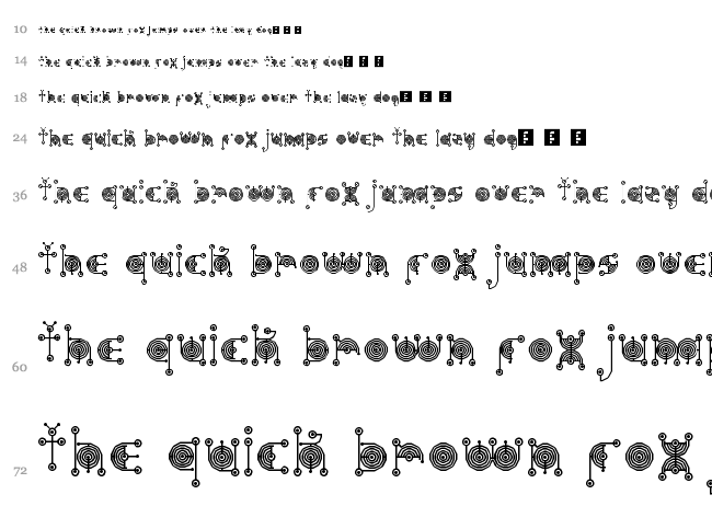 Alien Crop Circles font waterfall