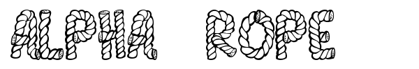 Alpha Rope font preview