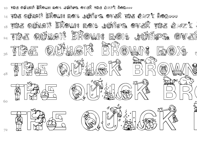Alphapix font waterfall