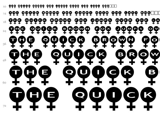 AlphaShapes female font waterfall