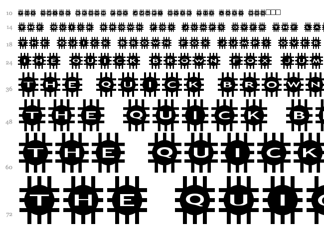 AlphaShapes grids font waterfall