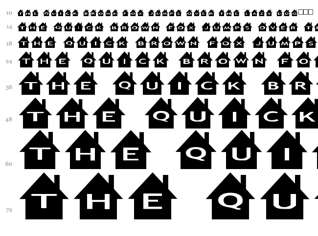 AlphaShapes houses font waterfall