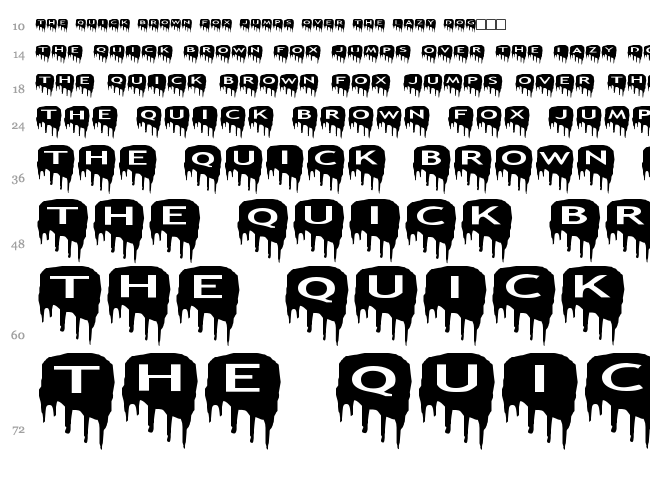 AlphaShapes meltdowns font waterfall