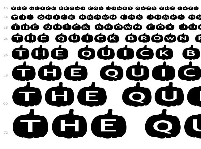 AlphaShapes pumpkins font waterfall