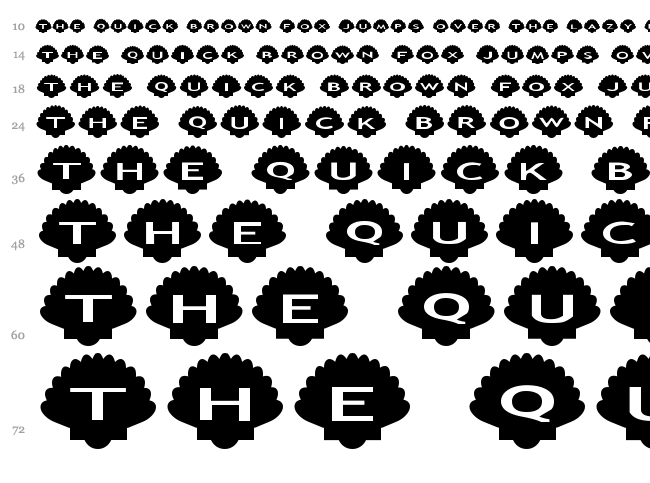 AlphaShapes shells font waterfall