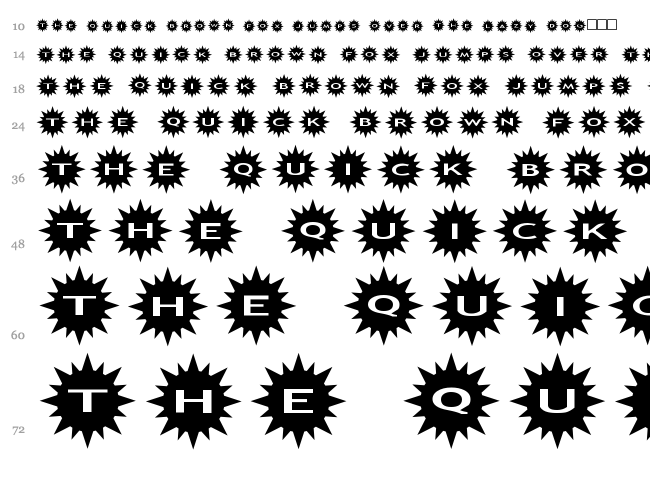 AlphaShapes Sunshine font waterfall