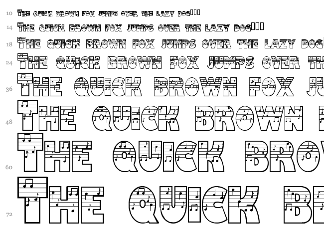 Amadeus font waterfall