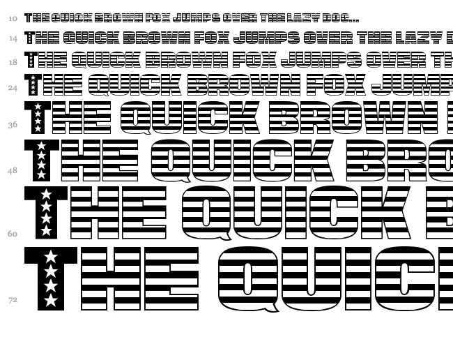 Americana font waterfall