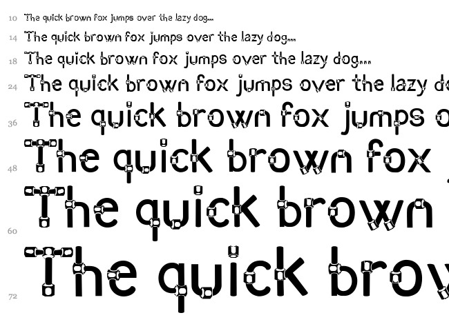 Angot font waterfall