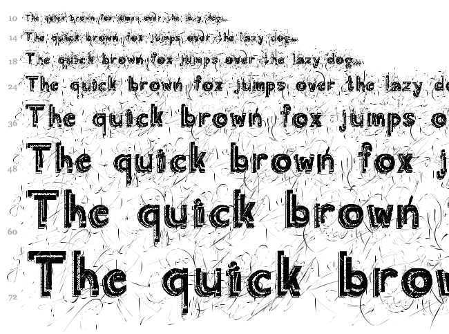 Angry Prego font waterfall