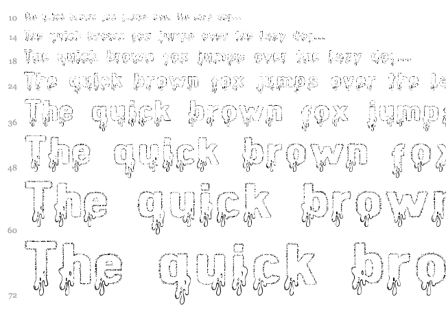 Animal Casualty font waterfall