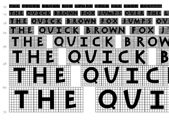 Antiqua In Grid font waterfall