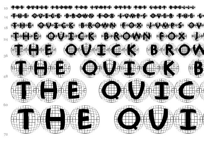 Antiqua In Grid font waterfall