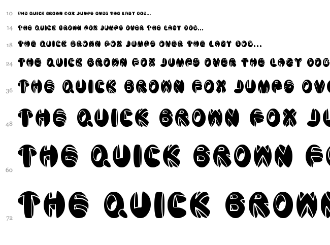 Aragon font waterfall