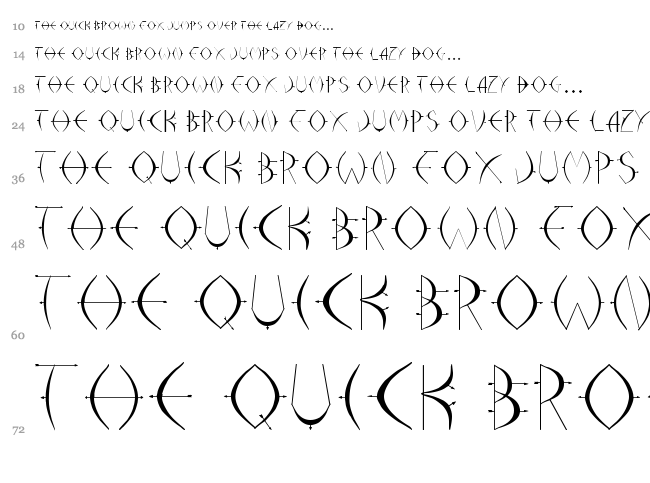 Arrohunter font waterfall
