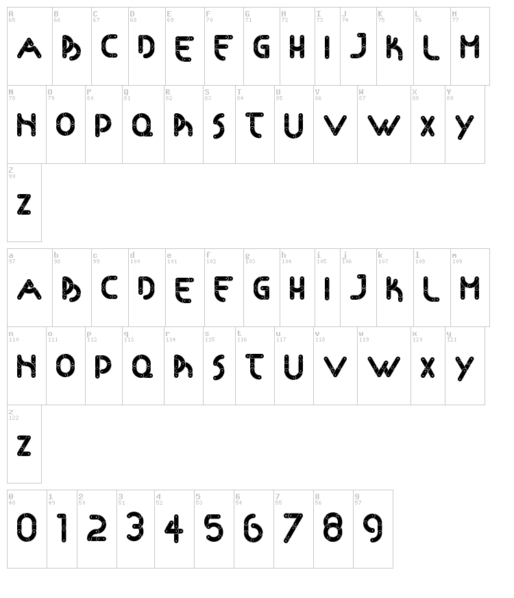 Articulada font map