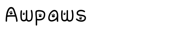 Awpaws font