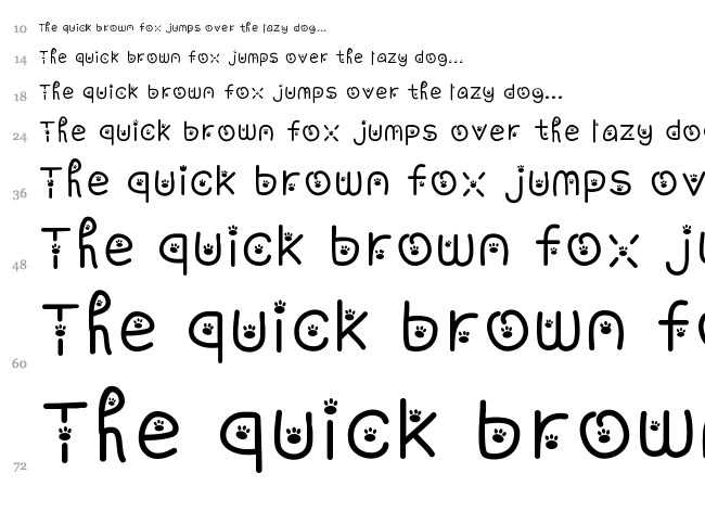Awpaws font waterfall