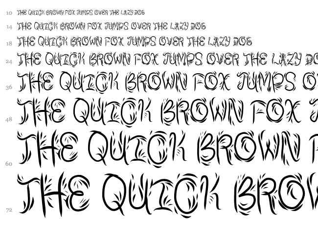 Bambu font waterfall