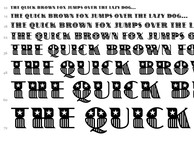 Banner Star font waterfall