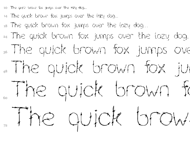 Barbaric font waterfall