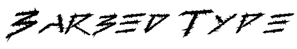 Barbed Type font
