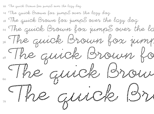 Beadwork font waterfall