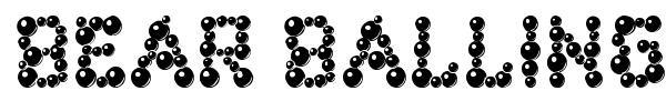 Bear Balling / Ball Bearings font preview
