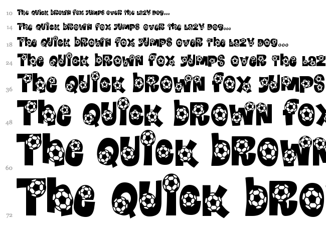 Bend It font waterfall