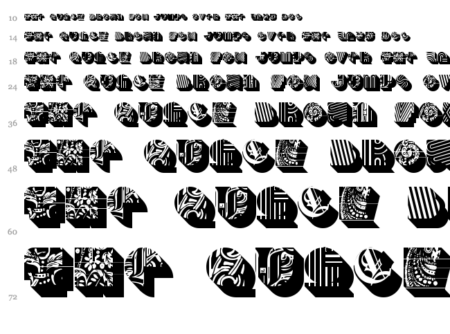 Bento font waterfall