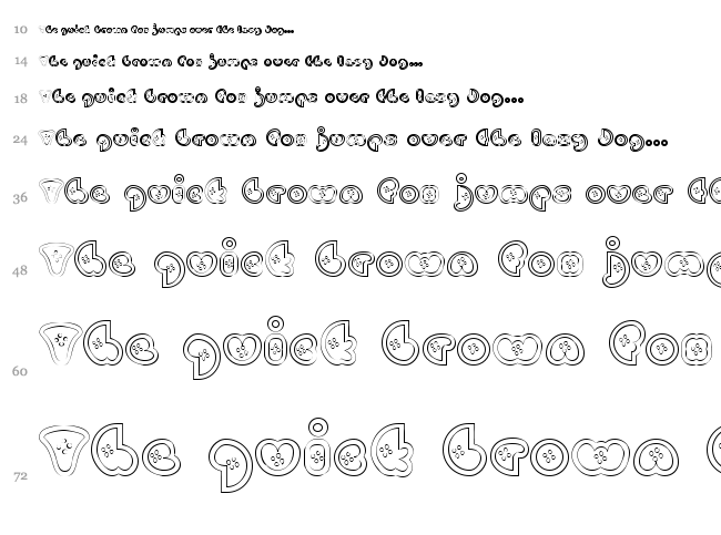 Betty Homemaker font waterfall