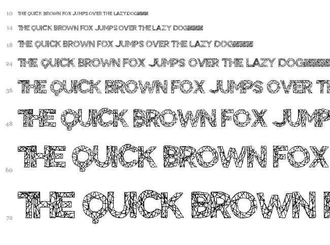 Big Tangle font waterfall