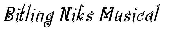 Bitling Niks Musical font preview