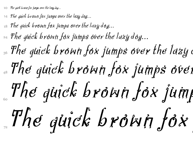 Bitling Niks Musical font waterfall