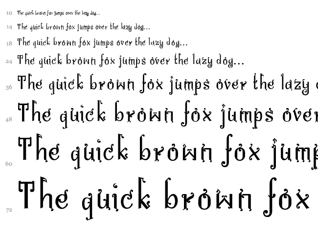 Bitling Niks Musical font waterfall